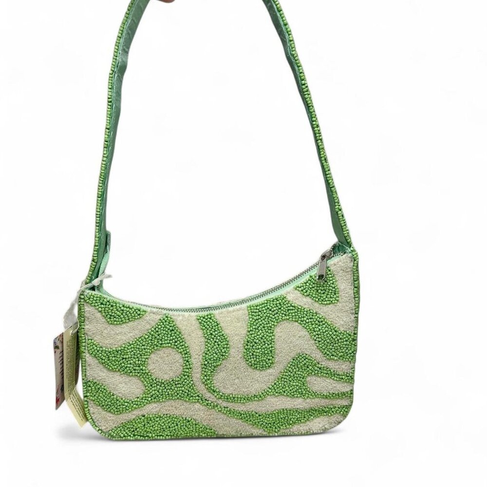 NWT Asymmetrical Green Shoulder Bag